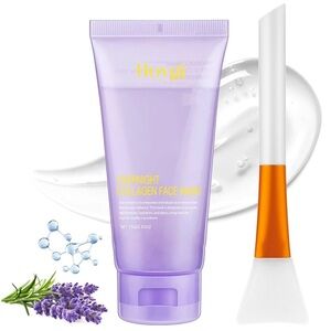Lavender Collagen Night Wrapping Mask Hydrolyzed Collagen Peel Off Facial Mask